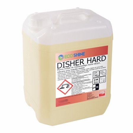 ECO SHINE DISHER HARD 6kg   Płyn do mycia naczyń w zmywarce gastronomicznej Przemysłowej RESTAURACJA  Przy TWARDEJ wodzie